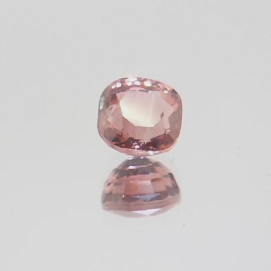 Natural Spinel, 1.35 Carat, Cognac Brownish Red, Cushion, VS1, Loose Gemstone